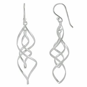Sterling Silver Twist Drop Earrings